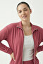 2-Thread Zippered Pocket Mock Neck Tracksuit Set Large Size 6XL - 4