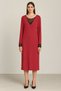 Women's Collar and Sleeve Mesh Detailed Knitwear Dress