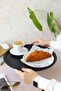 10 Pieces Black Round Serving Tray - 38 Cm - 4