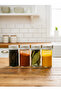 4Pcs 30ml Wide Mouth Desktop Mini Condiment Jar Ginger Shot Glass Bottle with Metal Lid 4X30Ml