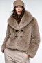 Women's Soft Textured Lined Short Faux Fur Coat - 3