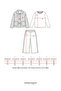 Bowknot Detailed Striped 3-Piece Girls' Top and Bottom Set Indigo - 7