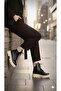 Women's Black Beige Waterproof Knitwear Boots Nk1160 - 3