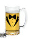 Bow Tie Printed Beer Glass - Beer Glass