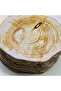 OneDcor Wooden Coasters Natural Pine Tea Coaster Set Rustic Non-Slip Insulation Mats (6 Pieces) - 5