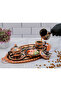 6-Person Embroidered Copper Cup Set, Set (Tray Turkish Delight Bowl, 6 Cups, 6-Person Coffee Pot)