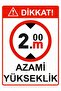 انتبه! لافتة تحذيرية من نوع Azami Height isg بطول 2 متر من مادة PVC مقاس A5 15x21 سم