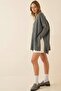 معطف بانشو قياسي من التريكو المسطح - 3