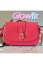 Women's Fuchsia Color Buckle Cross Strap Shoulder Bag - 3