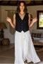 Organic Women's Muslin Black Vest - 2026 Buttoned Vest Creation - 6