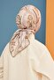 Firethorn Milk Brown Cotton Viscose Scarf Model - 4