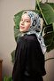 وشاح من القطن والفيسكوز باللون الأسود