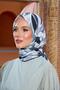 مارakesch Collection وشاح ناعم حجري رمادي أسود 1201-14 - 2