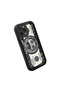 iPhone 16 Pro Compatible Black Silicone Fun Patterned Shock Absorbing Phone Case - 3