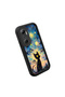 Infinix Hot 20 Compatible Black Silicone Cat Pattern Shock Absorbing Phone Case - 3