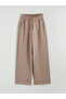Brown Wide-Leg Women's Thick Sweatpants with Elastic Waist from Plus-Store - 5
