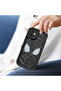 iPhone 14 Plus Compatible Black Silicone Fun Patterned Shock Absorbing Phone Case - 5