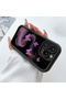 Redmi 13 Compatible Black Silicone Cute Butterfly Pattern Lens Protection Phone Case - 5