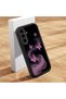 Samsung Galaxy A56 Compatible Black Silicone Cute Butterfly Pattern Lens Protection Phone Case - 2