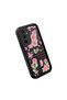 Samsung Galaxy A15 Compatible Black Silicone Rose and Butterfly Patterned Elegan Phone Case - 3