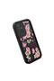Redmi 10 Compatible Black Silicone Rose and Butterfly Patterned Elegan Phone Case - 3