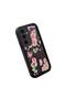 Samsung Galaxy S24 Fe Compatible Black Silicone Rose and Butterfly Pattern Elegan Phone Case - 3