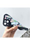 iPhone 14 Plus Compatible Black Silicone Lily and Butterfly Pattern Elegan Styles Phone Case - 6