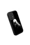 Samsung Galaxy A32 Compatible Black Silicone Anime Style Patterned Lens Protection Phone Case - 3