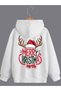 New Season Christmas Printed 3-Ply Cotton Cap Hooded Eatshirts