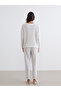 Lcw Dream Ecru Crew Neck Women's Pajama Set - 4