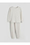 Lcw Dream Ecru Crew Neck Women's Pajama Set - 5