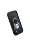 Samsung Galaxy M34 5g Compatible Black Silicone Astronaut and Moon Pattern Lens Protection Phone Case - 3
