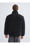 Mg Trenden Black Mock Neck Men's Puffer Jacket - 5