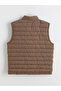 Mg Trenden Brown Standard Fit Mock Neck Men's Puffer Vest - 8