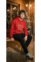 New Year Special Unisex Printed Red Tracksuit Set - 3