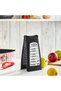 Qlux Grater Stainless Steel Grater 2-Sided Grater Carrot Cheese Salad Apple Cabbage L-00668 Black