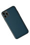 Iphone 11 pro case coco leather silicone cover - blue - 2