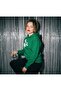 New Year Special Deer Printed Women's Green Tracksuit Set - 3