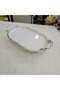 1 Piece Oval Porcelain with Cast Edge Frame 33*21 Silver - 4