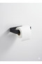 Modern Matte Black Metal Toilet Paper Holder (Adhesive) |   Minimal Wall Mounted Paper Holder - 4