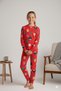 Girl's 100% Cotton Christmas Themed Pajama Set - 3
