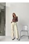 High Waist 3 Cargo Pocket Piece Tinted Loose Legs - 4