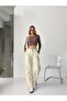 High Waist 3 Cargo Pocket Piece Tinted Loose Legs - 5