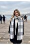 Gray Plaid Striped Shoulder Shawl 70X200 cm - 8