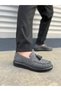 Jy154 Blaze Laceless Tasseled Linen Men's Casual Sports Classic Shoes Kst - Gray