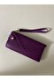 Si̇ndi̇ Purple Color Multi-Compartment Women's Wallet with Wrist Strap - 2