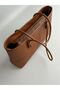 Women's Bttg Long Tote Bag Brown Braided - 5