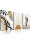 لوحة فنية جدارية قماشية بتصميم بوهو بسيط، 40×60 سم - ديكور عصري محايد - 2