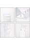 Long Satin Bridal Wedding Gloves For Women Long Prom Party Gloves Off White - 6