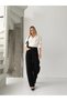 Back Belt with Buckle Detail Baggy Loose Legs